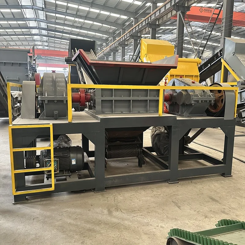 Customized Heavy Duty Dual Shaft Shredder For Plastic, Metal, Tires, And Wood