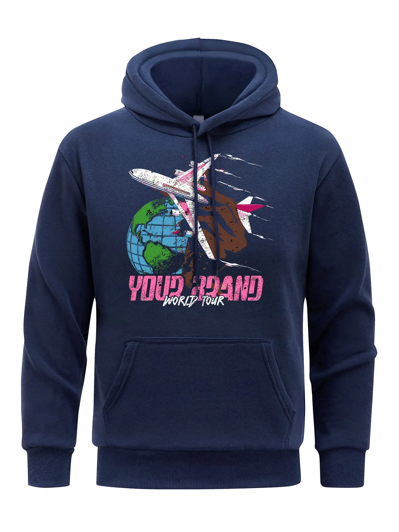 Votre marque Tour Hommes Sweat à capuche Sourire S-XXL Sweat à capuche Votre marque dans le monde entier Sweats à capuche Homme Casual Printemps Automne Y-