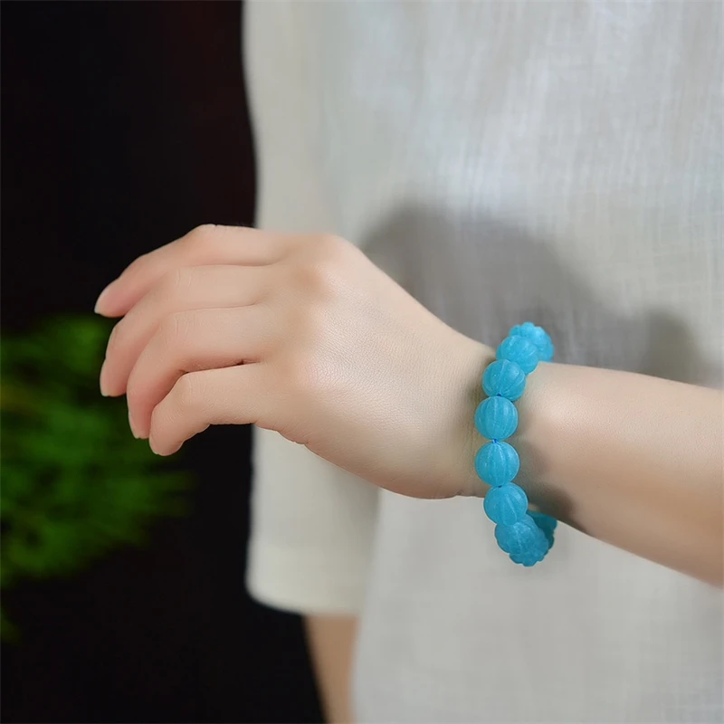 سوار من حبات اليقطين من أمازون الطبيعية للنساء ، مجوهرات صينية عالية الجودة ، هدية جديدة #5