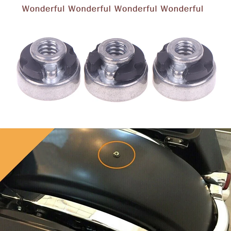 

Kit for Harley - Motorcycle Rear Seat Fender Nut, 1/4"-20 Thread, Bolt Mount with Retaining Clip