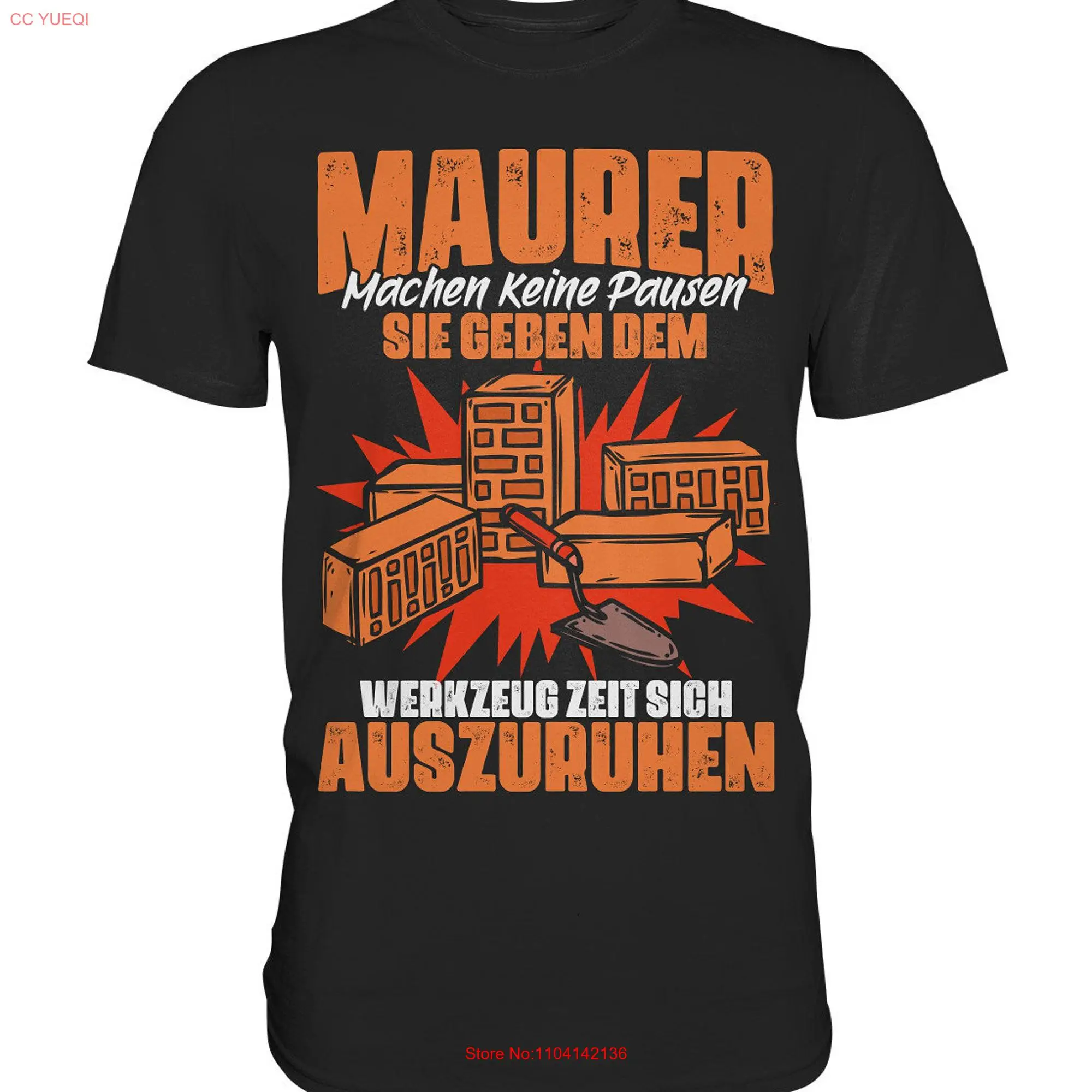 Maurer T Shirt Zunft Maurermeister Motiv Geschenk Premium long or short sleeves