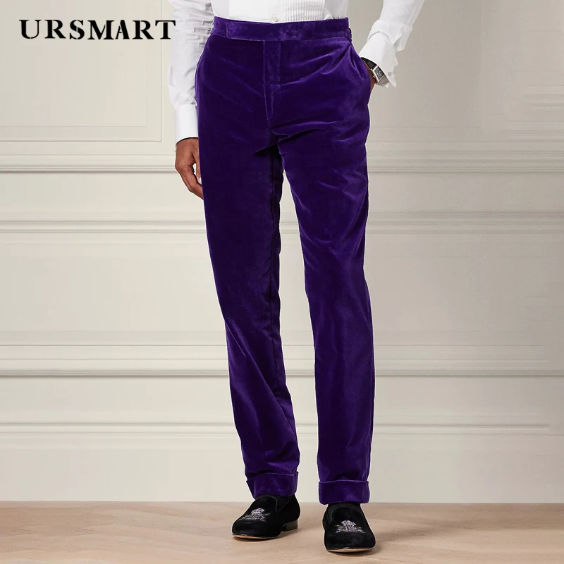 

Purple Men's Pants 2024 Spring and Autumn New Product in England Elegant Gentleman Fashion Customized Pants for Men