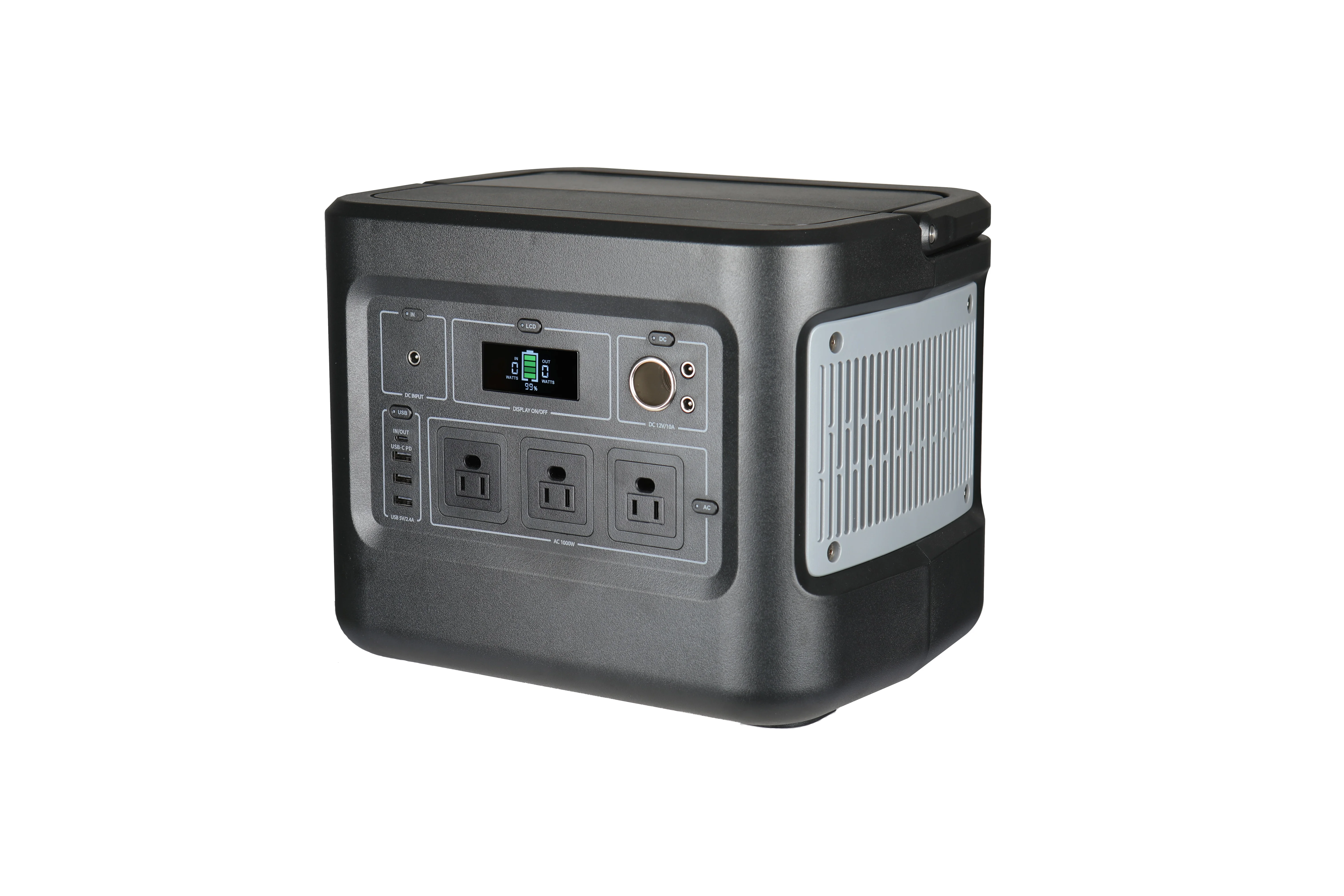 Real-Time LCD Displays 1000W Power Station External Solar Panel Power Bank Charger For Emergency Indoor And Outdoor Power Supply