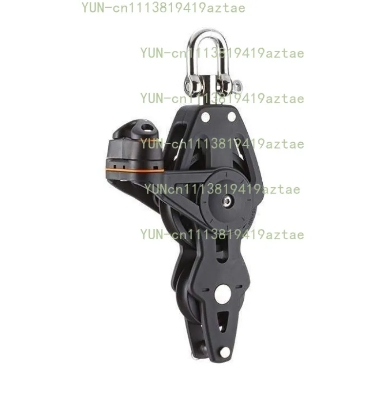 Marine Pulley Single Sheave 35mm Wheel 8mm Rope Swivel Eye Cleat Stainless Steel Bearing for Boat Sailboat Heavy Duty BP3522F