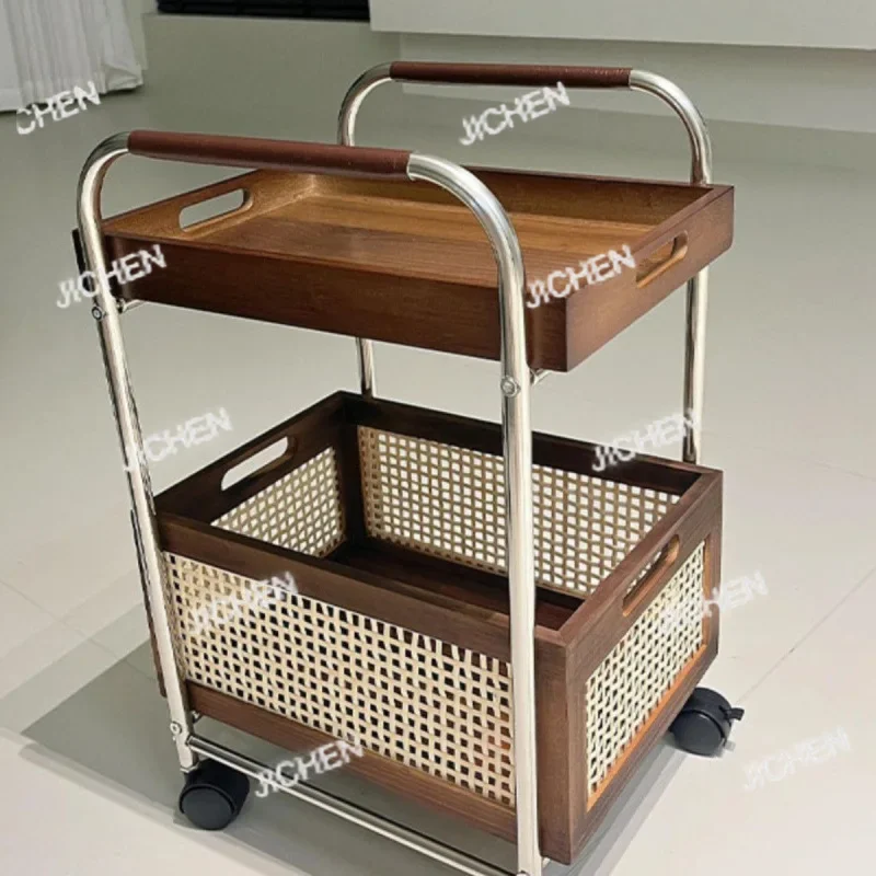 

Съемная тумба-тележка jcJC1 в средневековом стиле из массива дерева, приставной шкафчик для дивана, тумба для хранения, чайная тумба для гостиной