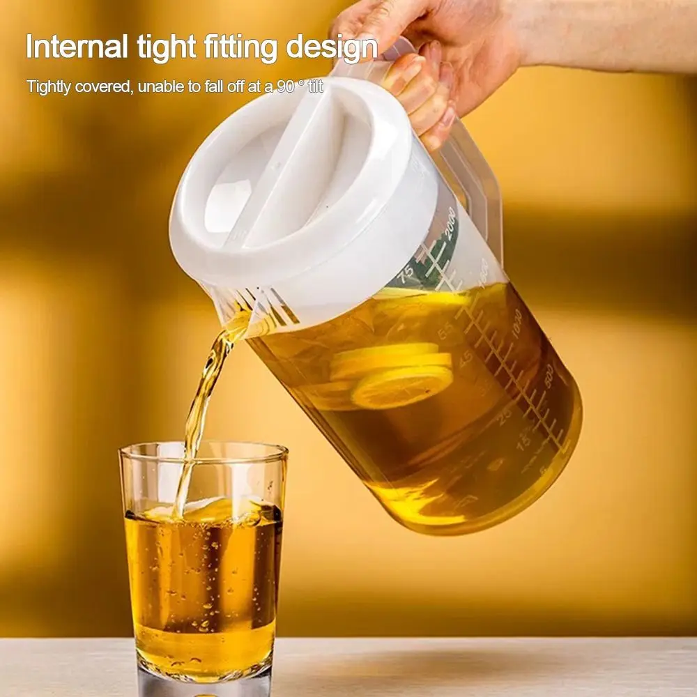 Plastic Container Transparent Water Bottle Large Capacity Graduated Water Pitcher Jug Plastic Juice Bottle Beer