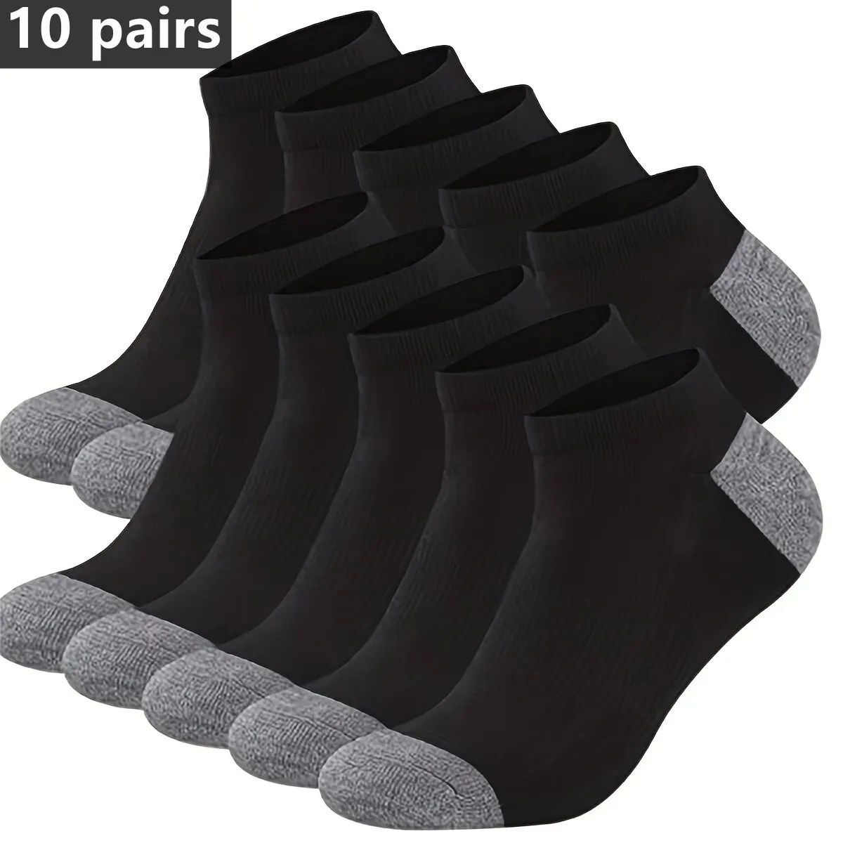 10/1pairs Men's Fashion Cotton Breathable Comfortable Ankle Socks, Men's Summer Socks