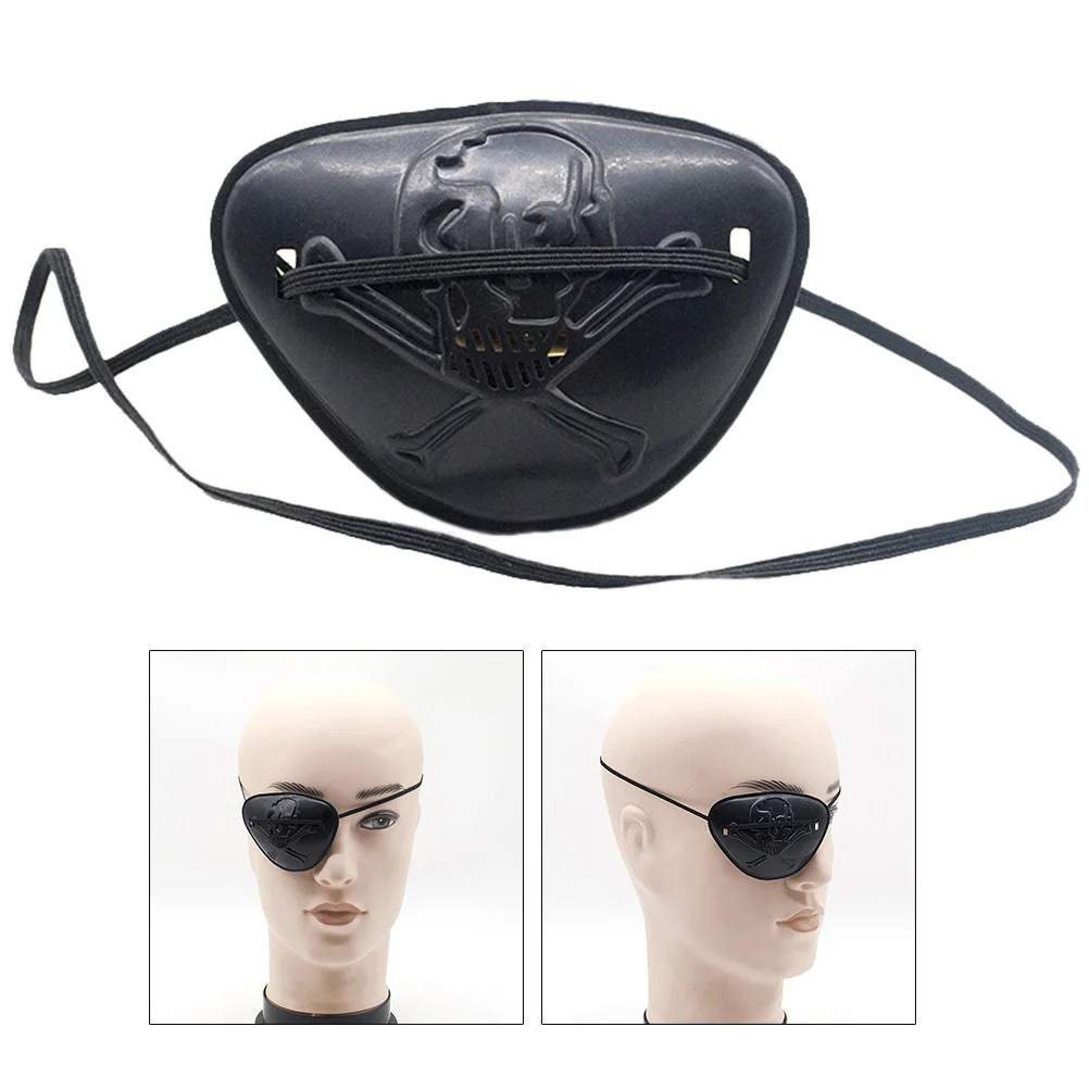 1pc 海賊 子供用 大人用 デザイン ハロウィン コスチューム アクセサリー 弾性ストラップ すべての年齢層にフィット 海賊の目