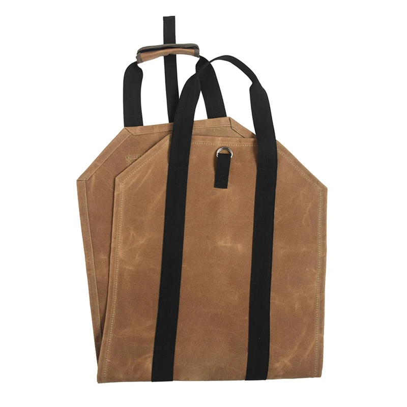 Canvas Firewood Wood Carrier Bag Log Camping Outdoor Holder Carry Storage Bag Wooden Canvas Bag Hand Bag