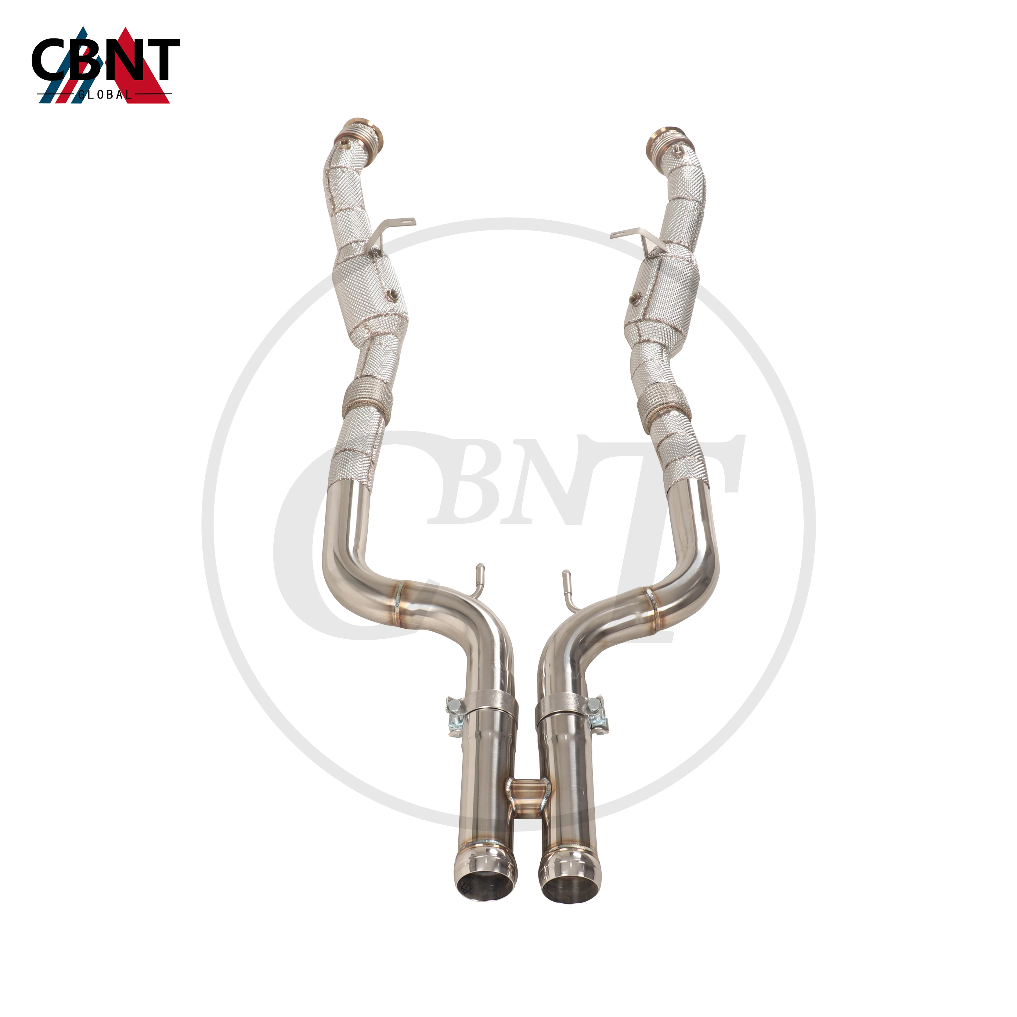 Cabeceras de escape CBNT para Mercedes Benz S500 W222 4.7T, tubo de bajada con convertidor catalítico, sistemas de escape de acero inoxidable SS304
