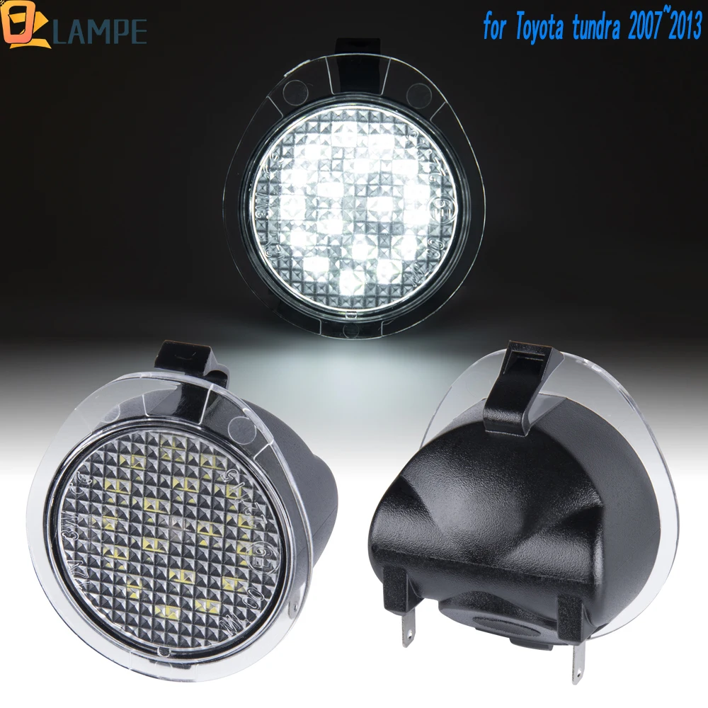 

2 шт., автомобильные зеркала заднего вида для Toyota Tundra 2007-2014 6000K, белый Canbus без ошибок