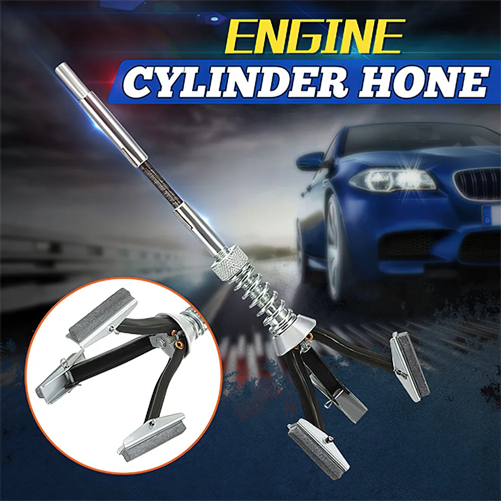 Three-Jaw Cylinder Sander Inner Diameter Sander Steel Car Engine Brake Cylinder Hole Honing Tool Soft Shaft Honing