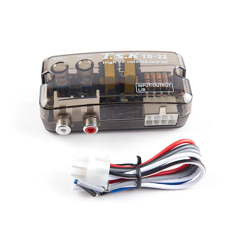 Convertidor RCA estéreo de alta a baja frecuencia ajustable nivel de altavoz