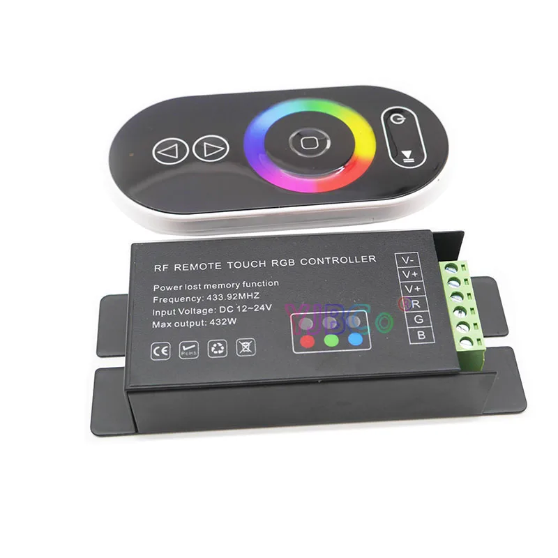 

GT888 12V 24V DC 6A*3CH 18A RGB led strip dimmer switch 3 channels RGB light tape led controller wireless RF touch remote