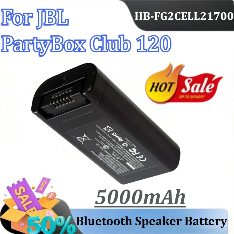 5000mAh HB-FG2CELL21700 Bluetooth Speaker Battery for JBL PartyBox Club 120 Digital Batterie