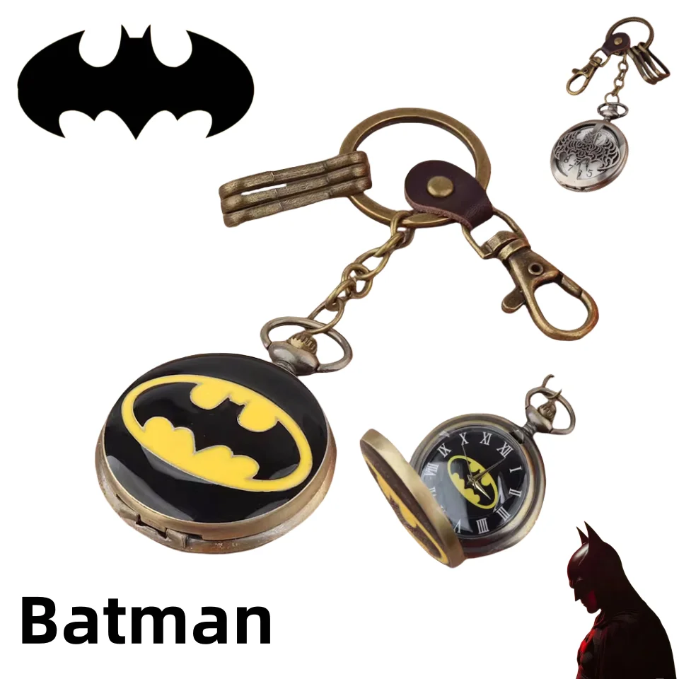 BeastKingdom Бэтмен Капитан Америка Железный Человек милые мультяшные периферийные устройства креативный брелок винтажные индивидуальные карманные часы подарок