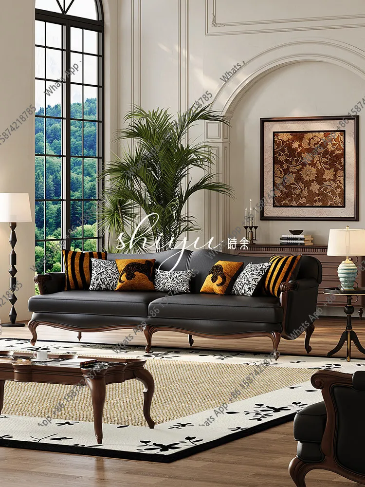 American large apartment straight row combination medieval villa sofa designer style fashionable and comfortable