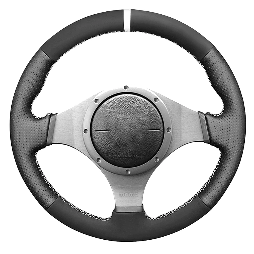 

Black Suede Leather Car Steering Wheel Cover For Mitsubishi Lancer Evolution 8 VIII 2003-2005 Lancer Evolution 9 IX 2005-2007