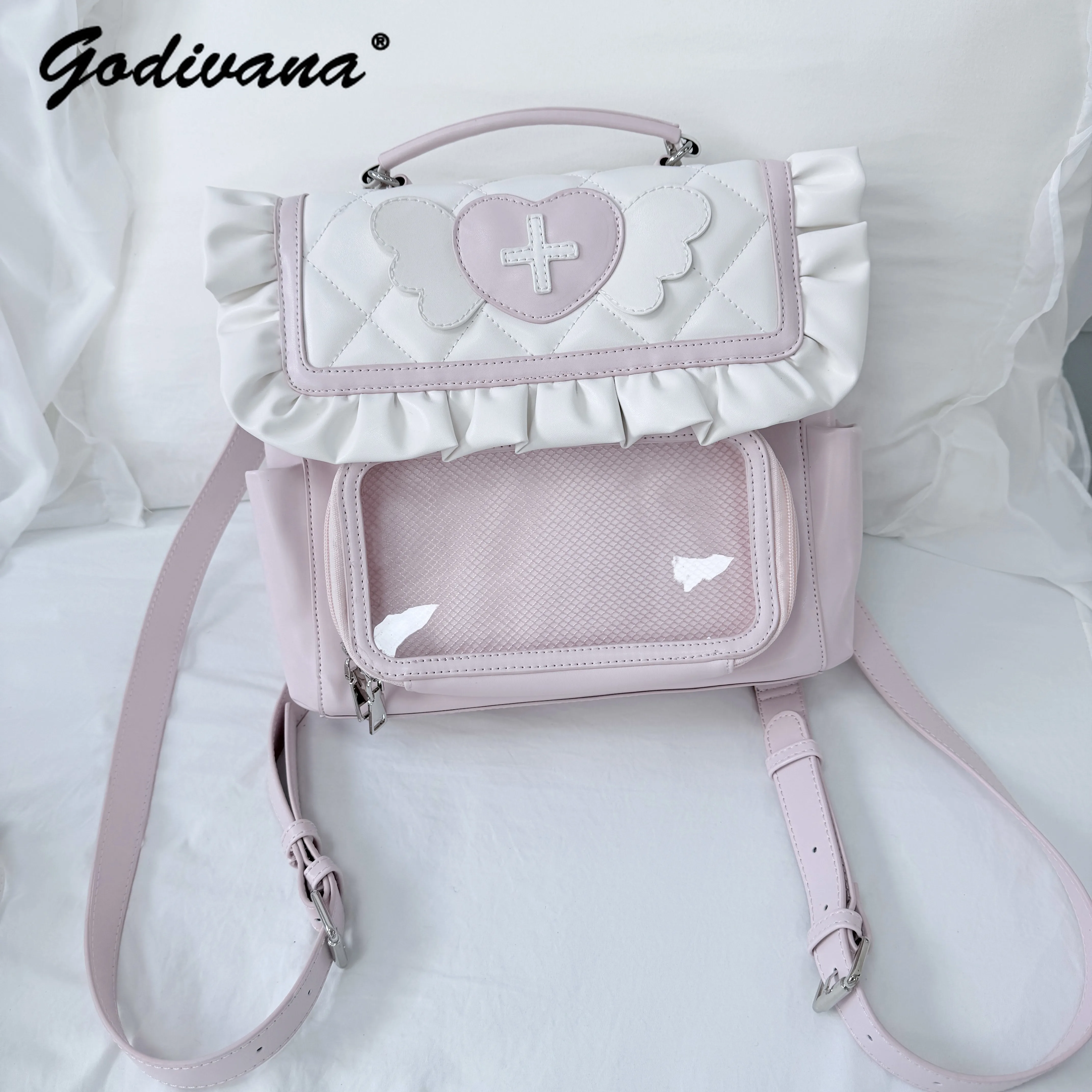 Original Angel Medical Bag Aqua Series Black Pink Itabag Students Backpack Subculture Black Purple Shoulder Bags