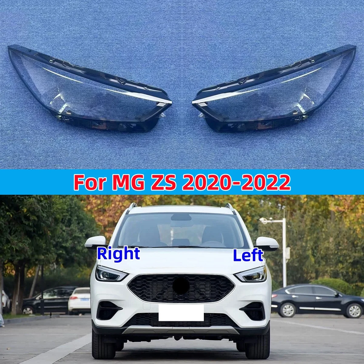 

Для MG ZS 2020 2021 2022, чехол для автомобильной лампы, крышка объектива фар автомобиля, прозрачный абажур, стеклянная крышка, крышки, корпус фары