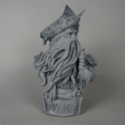 Grande 28.6cm piratas capitão caribe davy jones capitão polvo estátua busto redefinições artigos de decoração de bronze modelo danos