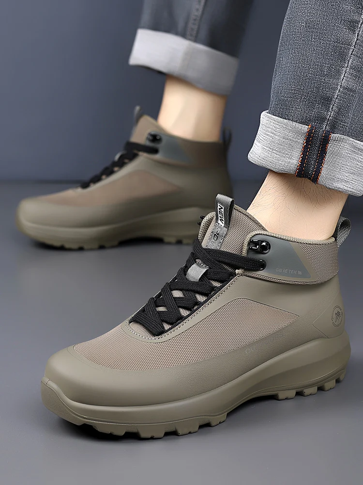 Men's Outdoor Sports Shoes: Winter Comfortable and Warm Hiking Boots Unisex Outdoor Anti-Slip Casual Sports Shoes