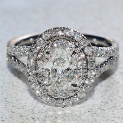 Valuable Lab Moissanite Diamond Ring 100% Real 925 Sterling Silver Party Wedding Band Rings for Women Bridal Engagement Jewelry