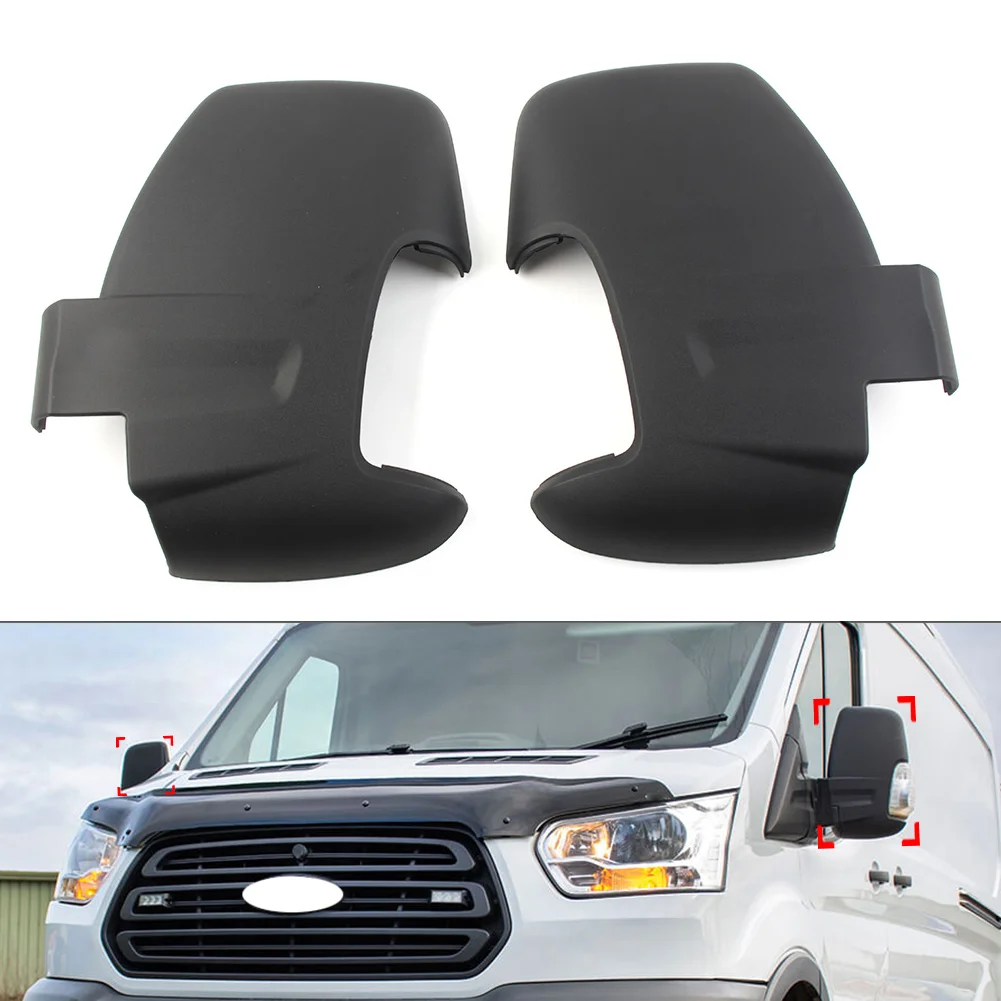 Black ABS Car Door Wing Mirror Cover Casing For Ford Transit MK8 2014 2015 2016 2017 2018 2019 2020 2021