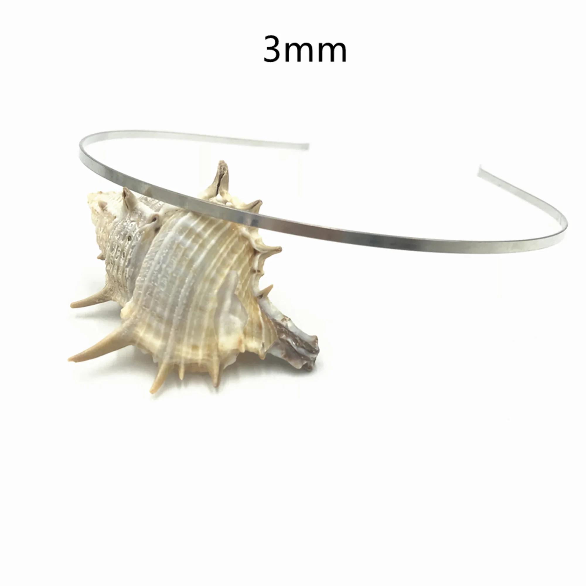 20 Stücke 1,2mm 3mm 5mm 7mm 10mm Metall Haarband Großhandel Gold Silber Schwarz Stirnband für Mädchen Haar Handwerk Haar Hoop Kopfbedeckung – Detail 8