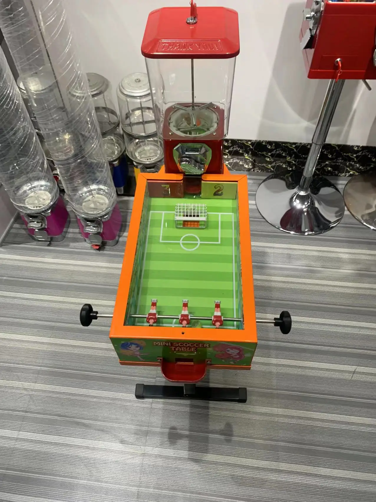 Single Player Mini Soccer With Coin System Commercial Vending Arcade Machine