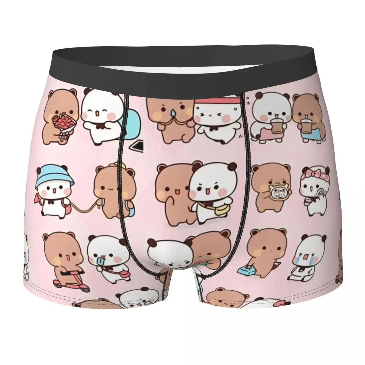 

Bubu Dudu, нижнее белье с персонажем мультяшного медведя, каваи, панда, мужские трусы, эластичные шорты-боксеры с принтом, шорты, трусы большого размера