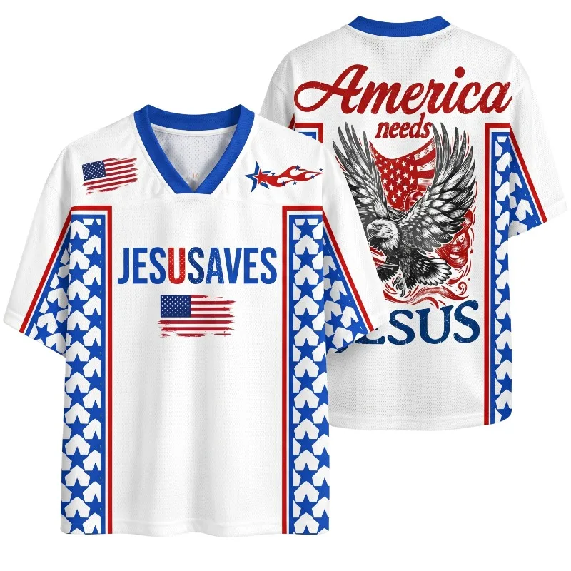 2026 Summer USA 1776-2026 Free Independence 250 Years Loose  Patriotic Flag Shirt T-shirt Adult and Children Large Sports Shirt