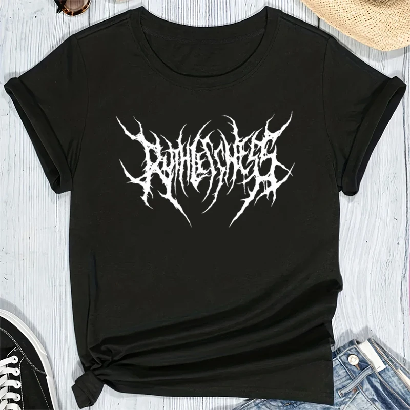 

Vintage Women T-shirts Y2k Harajuku Oversized T Shirt Aesthetic Gothic Punk Clothes T-shirt with Short Sleeve Graphic Clothing