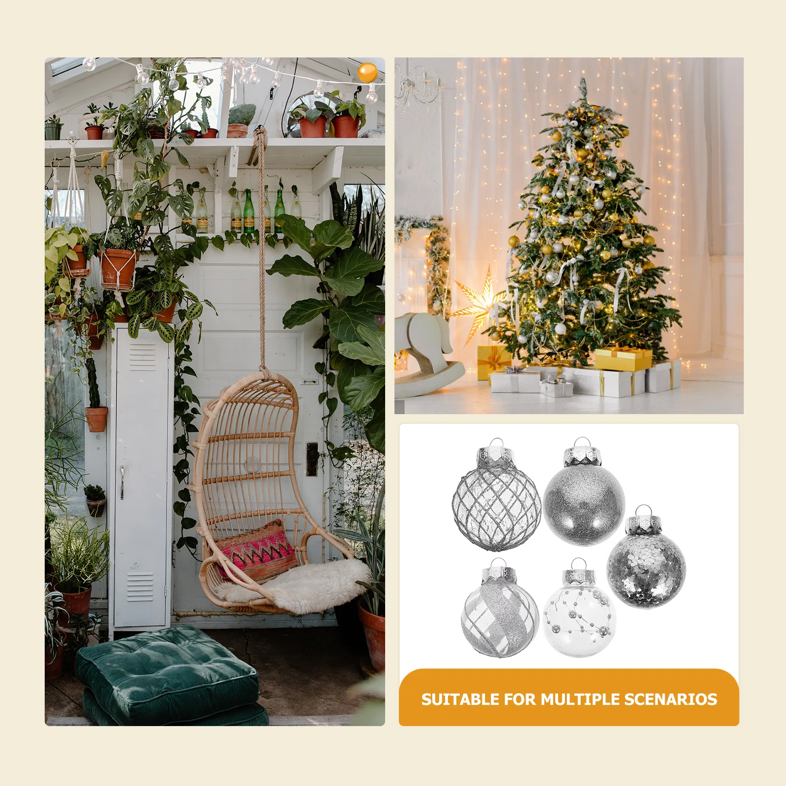 

30Pcs Xmas Tree Balls Hanging Ornaments Glitter Christmas Decorations Reusable Elegant Pendants Christmas Ball