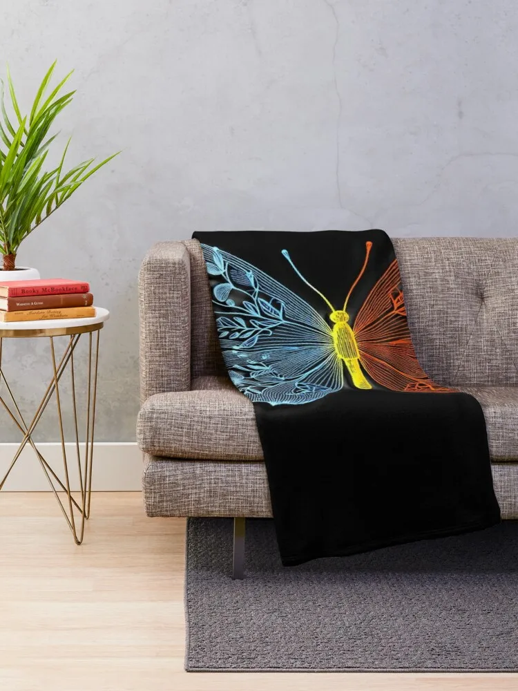 Butterfly, nature, insects, flowers, wings, colors, lightness, metamorphosis, ecology Throw Blanket Cute Moving Blankets