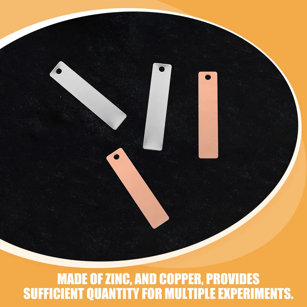 Electrode Sheet Batteries Copper Strip for Fruit Experiment Supplies Consumables Materials Zinc Anode