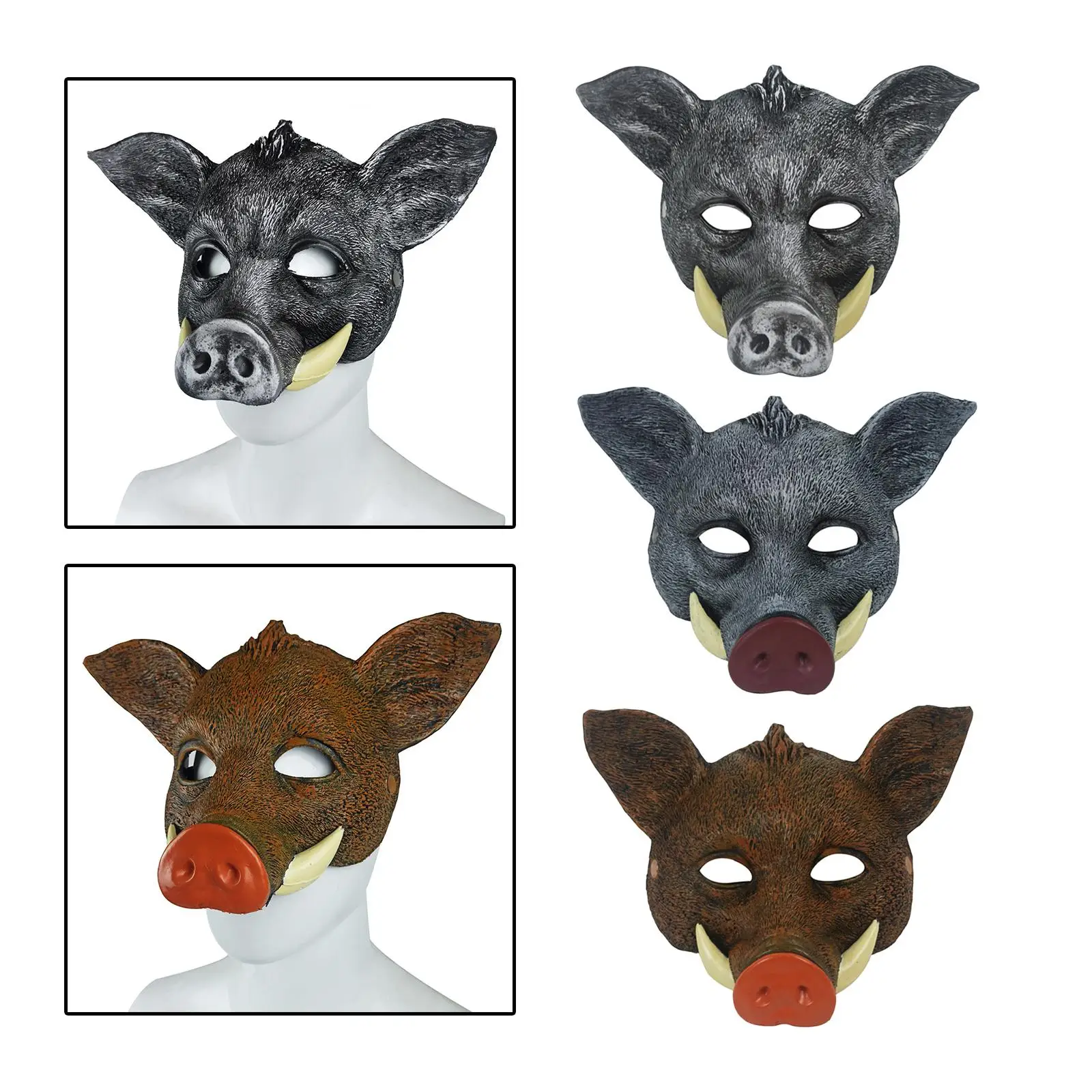 

Маска кабана на Хэллоуин, новинка, косплей, наряд, чехол для лица животного для театрального выступления, вечеринок, клубов, маскарада, шоу