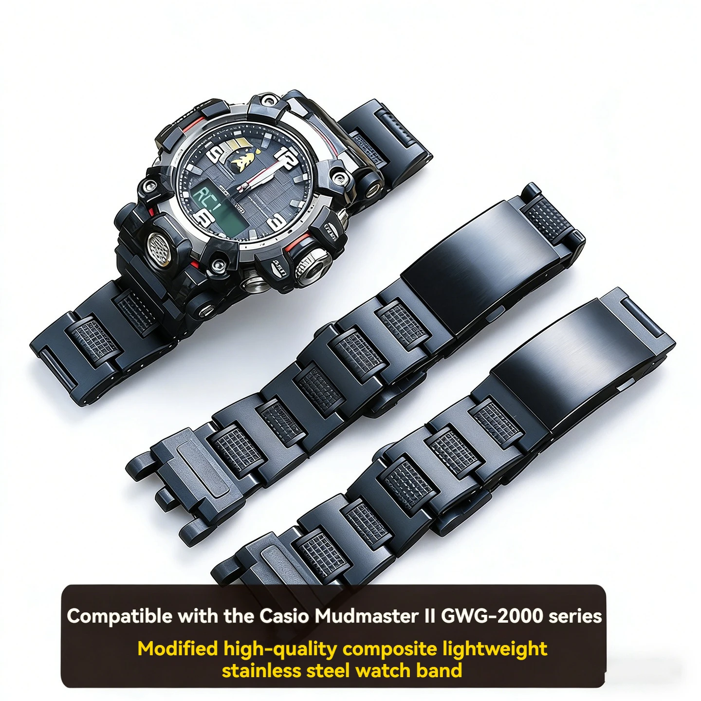 

Легкий композитный пластиковый стальной ремешок для Casio G-SHOCK GWG-2000 Mudmaster 2-го поколения, модифицированные аксессуары для ремешка часов