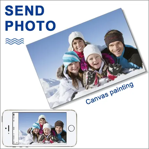 Individualisering Figur Foto Anpassat Tryck Canvas Poster Porträtt Familj Barn Husdjur Bröllopsklänning Foto 50X70 60X90 10 best sales 60x90 - №3