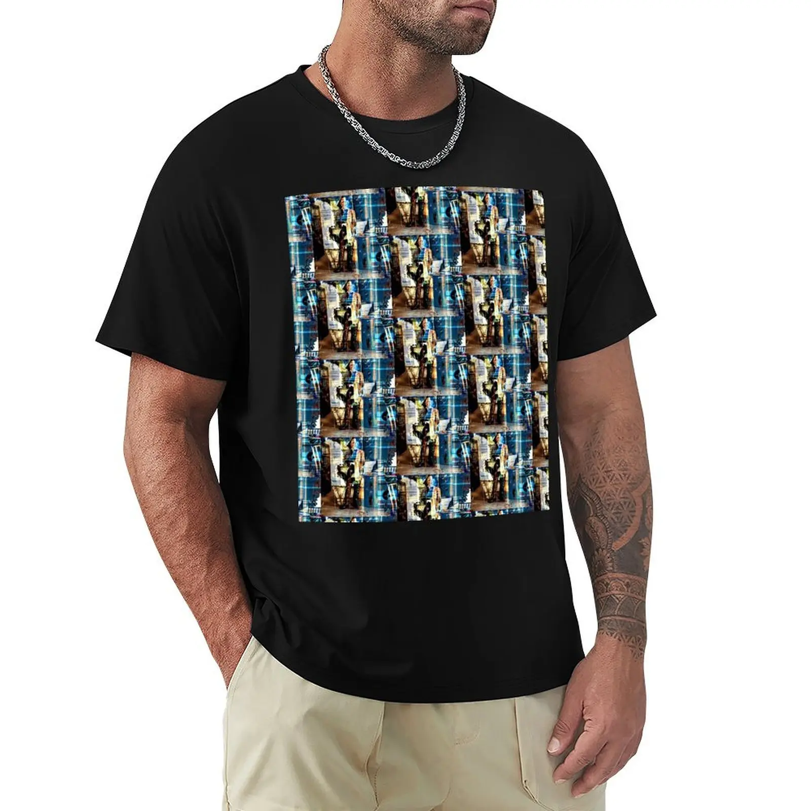 Dreamed I saw Theodor Adorno last night (pattern) T-Shirt Plus Size Outdoor Casual Top