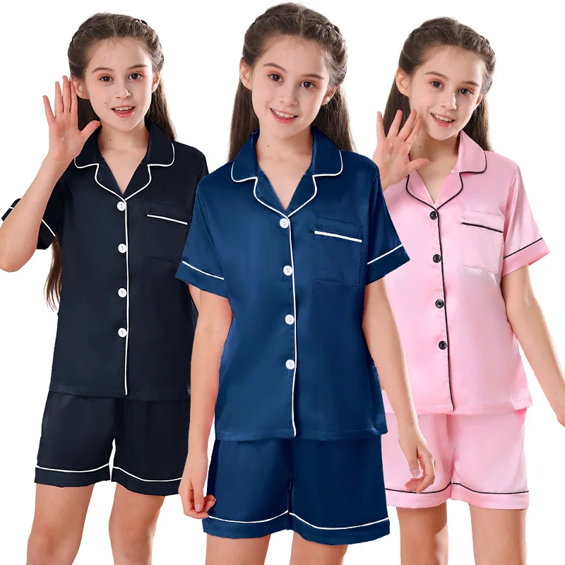 Pajamas for children Set Spring and Autumn Cartoon Pattern Short sleeved Summer Comfortable children's sleepwear loungewear