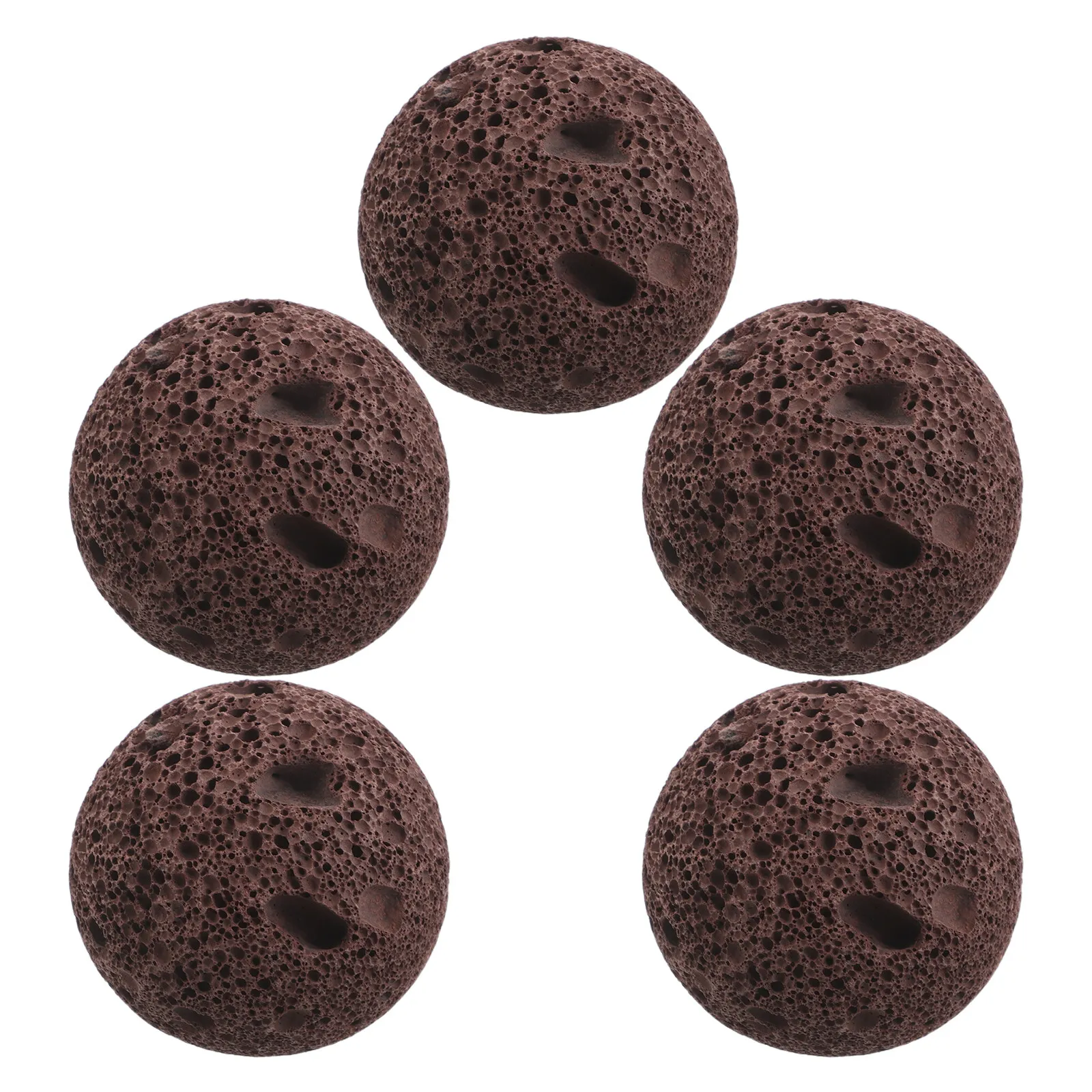 5Pcs Natural Volcanic Sauna Rocks Round 4Cm Steam Heater Stones Replacement Set for Indoor Outdoor Sauna Room Heating