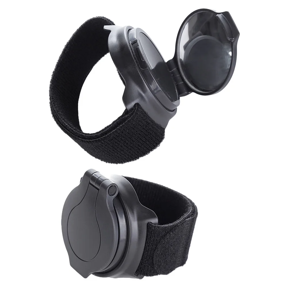 

2Pcs Bike Mirror Wristband Rear View Adjustable High Quality Durable Premium Material Compact Design (Black) Mirrors