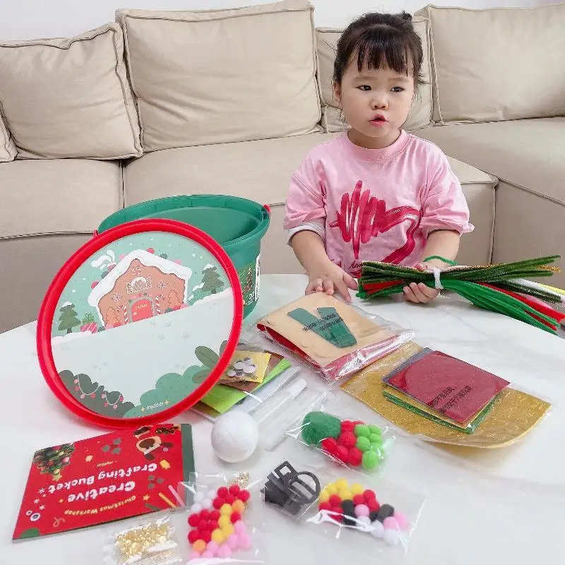 Cute mideer Milke Christmas Gift for children Handmade Twister stick diy decorating material gift box Christmas gift