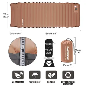 Colchão de ar ultraleve auto-inflável Engrossar Sleeping Pad Splicing Cama inflável Praia Picnic Mat Camping Tent Almofada de ar 10 principais vendas colchonete de camping solteiro - №8