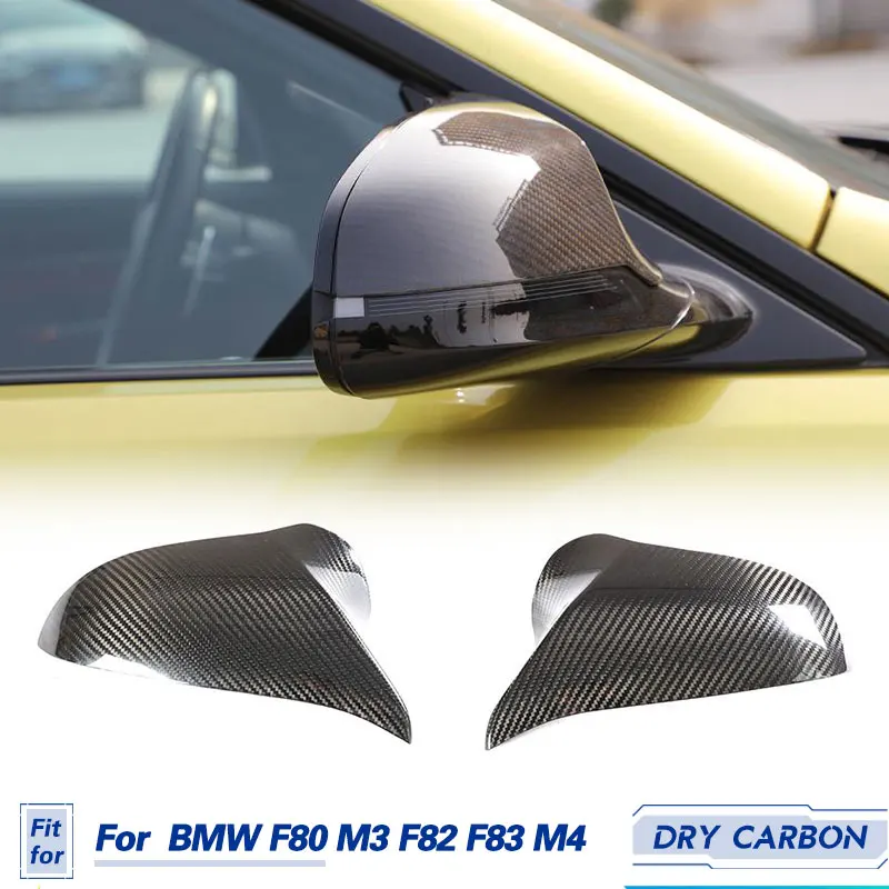 

Car Rearview Mirror Covers Dry Carbon For BMW F80 M3 F82 F83 M4 Sedan Coupe Convertible 2014-2019 Add On Side Mirror Caps