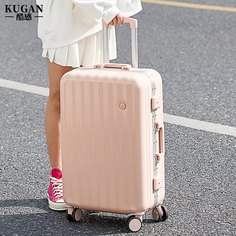 New Cool Luggage, New Aluminum Frame Trolley Case, 20-inch Combination Lock, 24-inch Suitcase