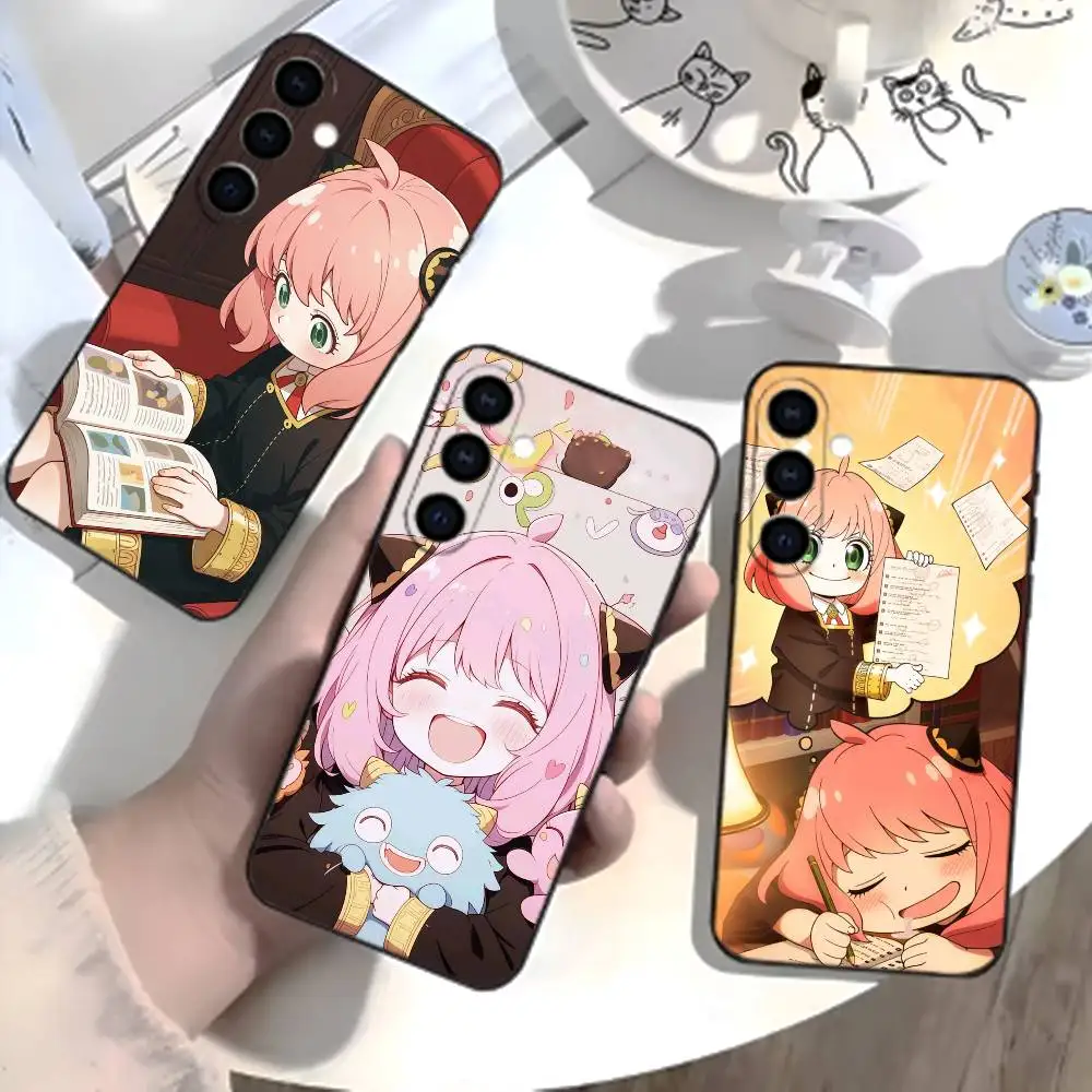 

W-Spy X F-Family Anime Phone Case For Samsung Galaxy A73,A21s,A22,A31,A52,A53,A71,A41Soft Black Shell