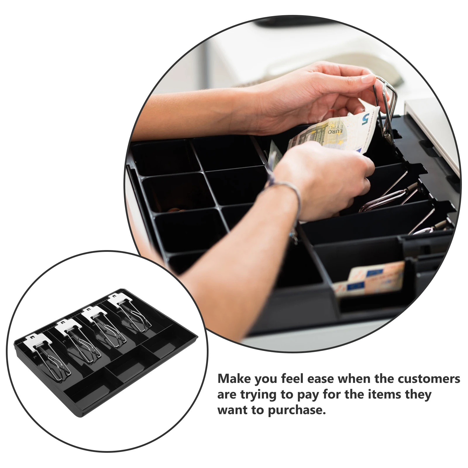 

Register Insert Tray Abs Stainless Steel Multi Compartment Money Tray For Shop Supermarket Store Till Drawer Organizer Cash