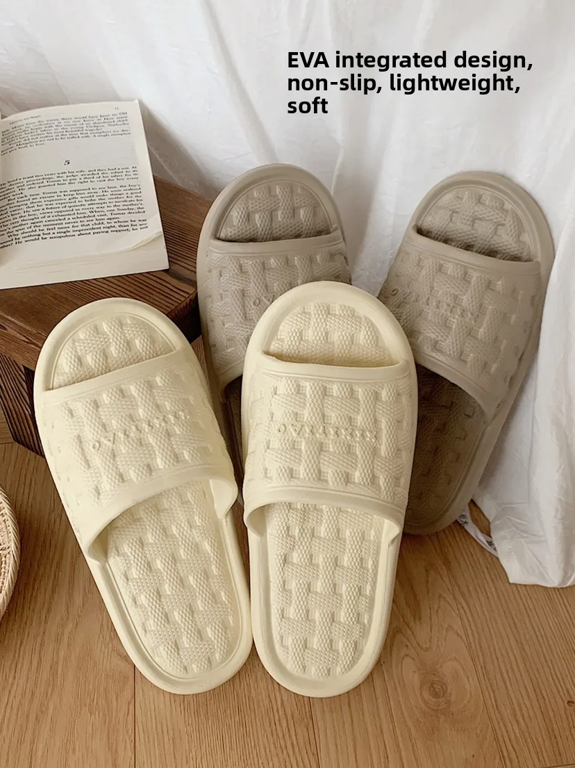 

Casual Baskets Style Indoor Slippers for Men And Women Anti-Slip Simple Design Summer Home Dormitory Couple Slippers